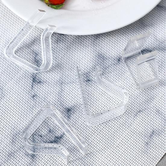 24 шт. Прозрачные зажимы для скатерти, многоразовые, простая установка, ветрозащитные прозрачные зажимы, держатели для скатерти