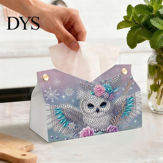 Праздничный подарок для любителей рукоделия DIY Картина из страз под бриллианты, Тканевая коробка, Кожаный настольный креативный подарок, Детский держатель-кошелек, 5D вышивка стразами