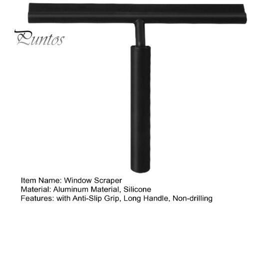 Скребок для окон, выдвижной, с противоскользящей ручкой, длинной ручкой, несверлящий силиконовый скребок для душа в ванной комнате