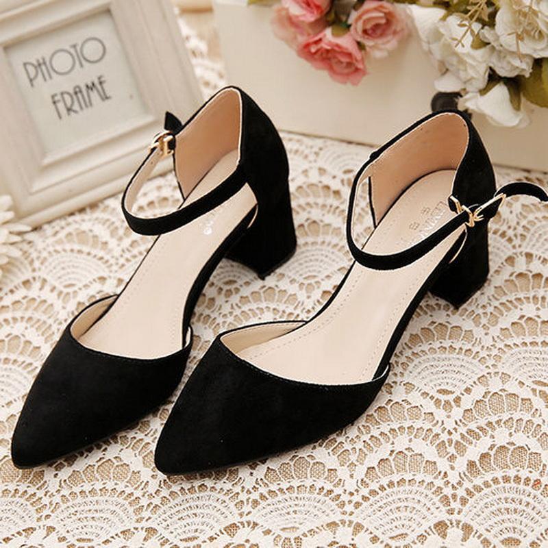 Мода FHC 2024 Новые женские туфли-лодочки, Замшевые туфли на высоком каблуке, Туфли с открытыми боками, Ремешок с пряжкой на щиколотке, Острый носок, Розовый, Черный, Бежевый, Дропшиппинг