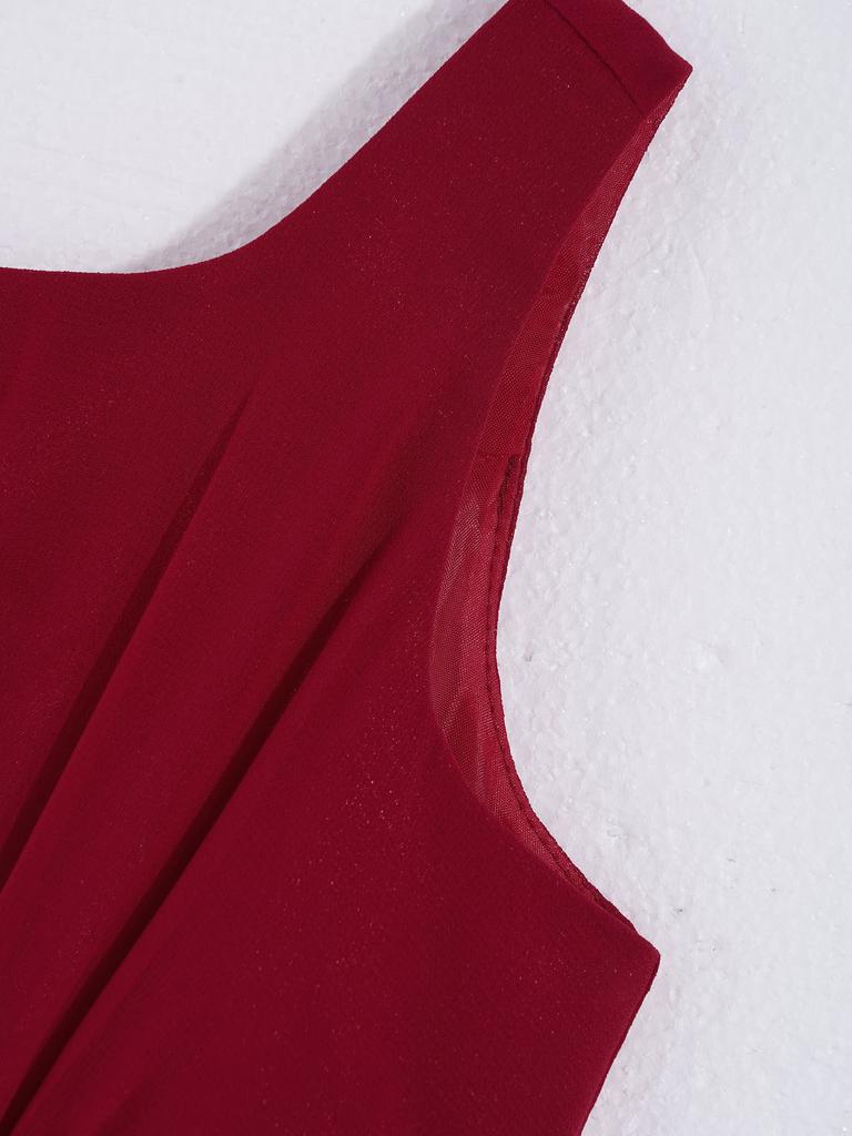 Kids Girls Ruched Waist Flower Girl Dress Princess Pageant Prom Gowns for Wedding Party