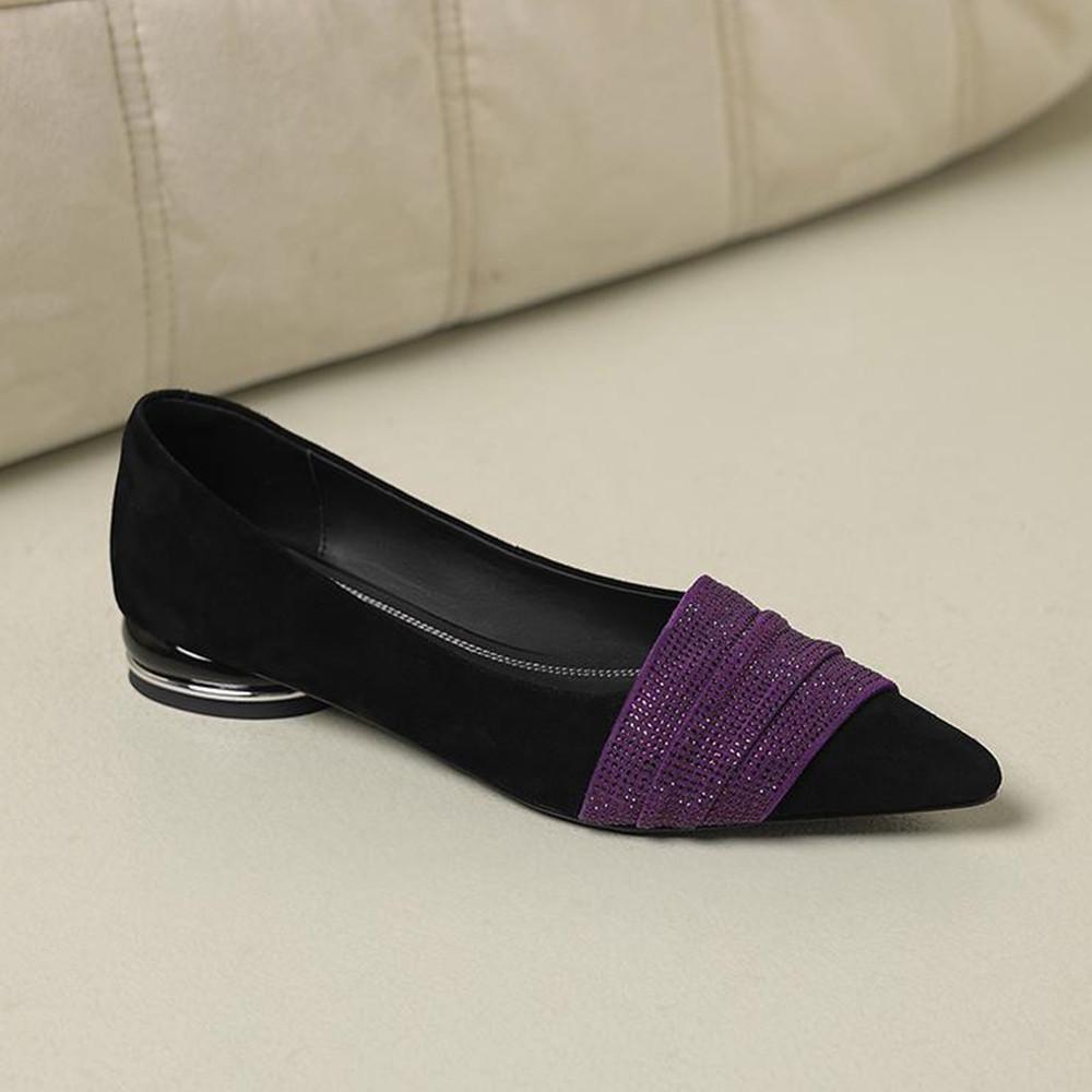 Мода 2025 Новые Туфли Женские Элегантные Модные Туфли-Лодочки на Квадратном Каблуке с Заостренным Носом из Замши Туфли на Высоком Каблуке Туфли для Платья Zapatos Mujer