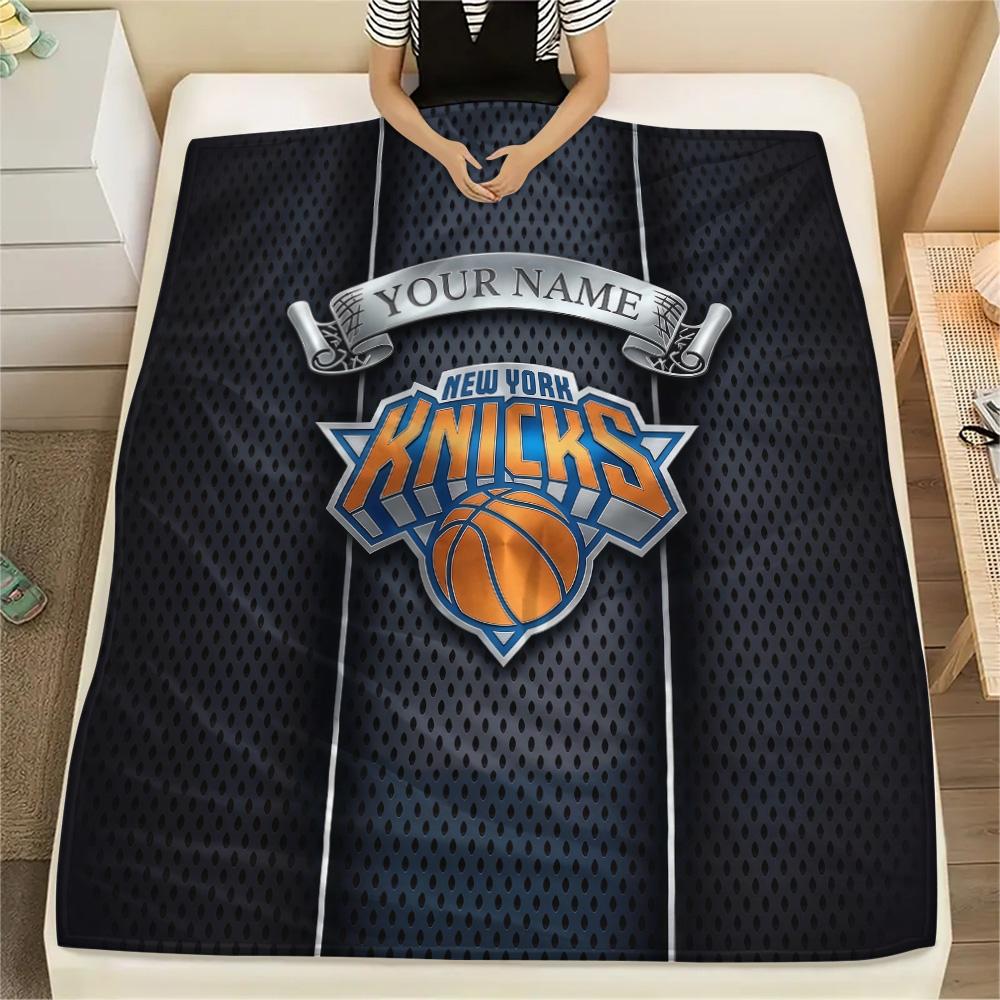 Custom Name New York Knicks2 Flannel Blanket, High quality Comfortable for All Seasons, Home Decor, Warmth and Comfort