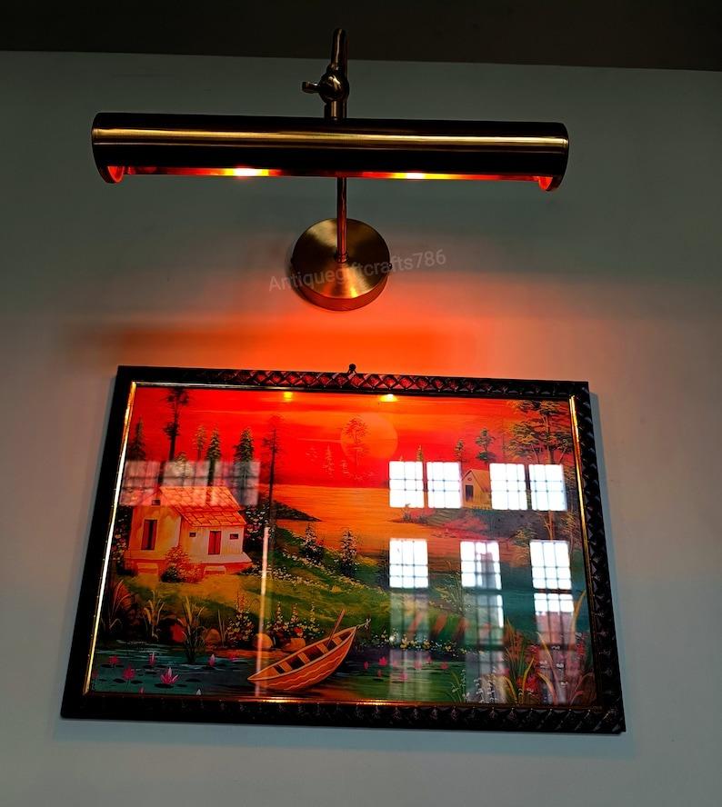 Solid Brass Antique Picture Light - Modern Wall Sconce