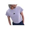 Удобная Модная Простая Универсальная Футболка с Коротким Рукавом Женские Топы Фиолетовый HM6085515