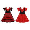 Short Sleeve Spanish Dance Dress Dot Design Gypsy Dress Fashion Traditional Spanish Dress  Carnival