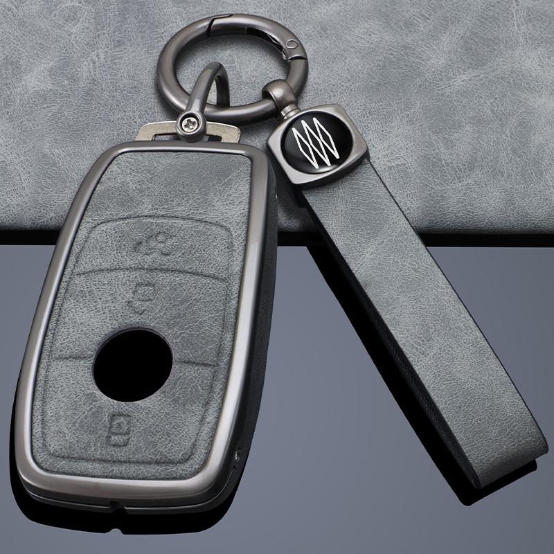 2025 New Zinc Alloy Leather Car Remote Key Case Fob Cover for Mercedes Benz AMG A C E S G GLS CLA Class W213 W203 W211 W205 W177
