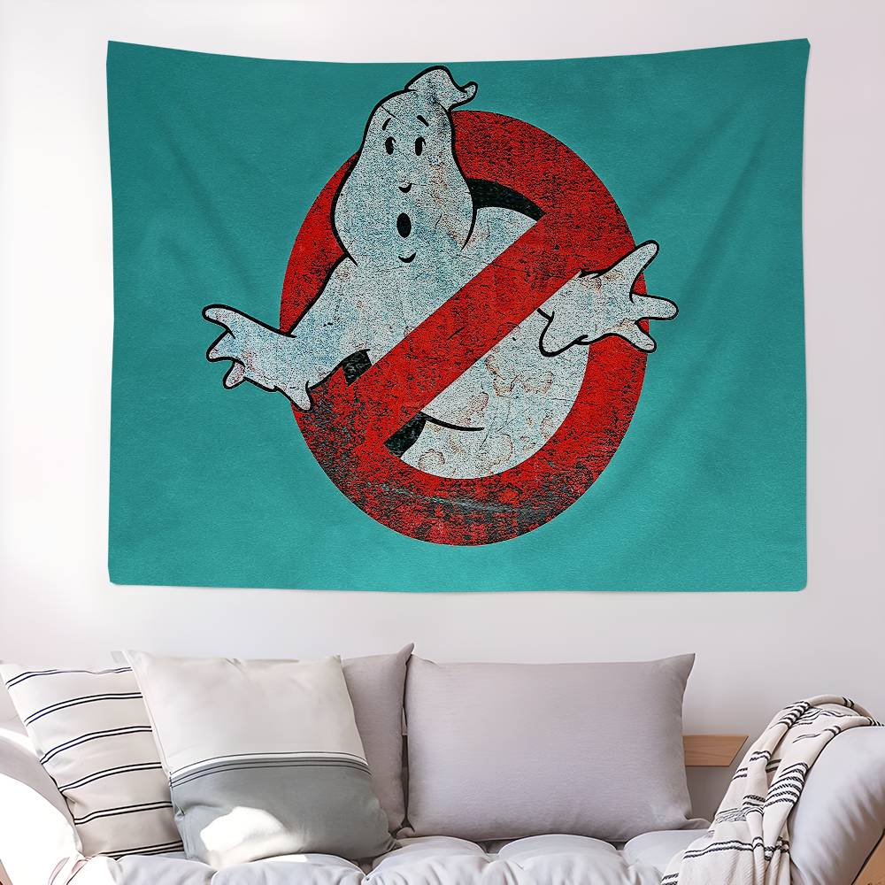 Movie GGhostbusters Anime Tapestry Hippie Flower Wall Carpets Dorm Decor Cheap Hippie Wall Hanging
