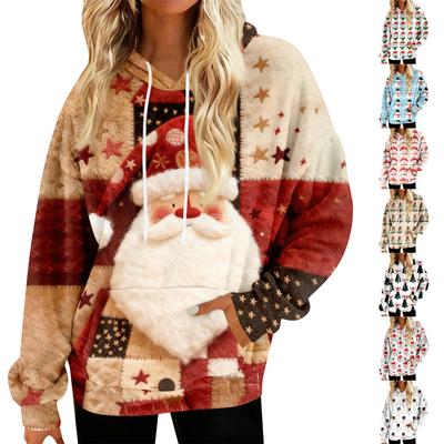 Толстовки для женщин оверсайз зимние плюшевые милые свитшоты пуловер модная осенне-зимняя одежда