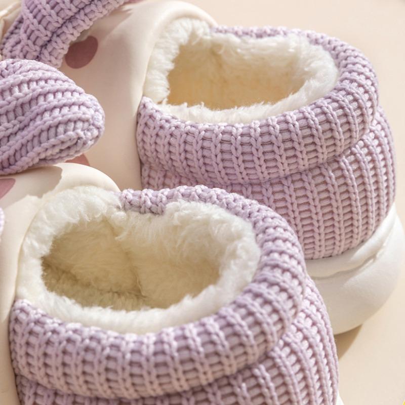 Зимние домашние туфли для девочек из хлопка на платформе, водонепроницаемая кожаная сумка с бантом, большая детская сумка и хлопковые тапочки из бархата