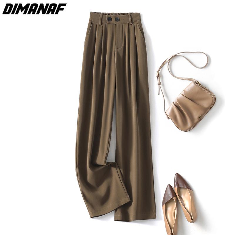 Dimanaf Большие размеры летние длинные брюки женские брюки свободные прямые женские базовые брюки большие размеры широкие брюки 4XL A