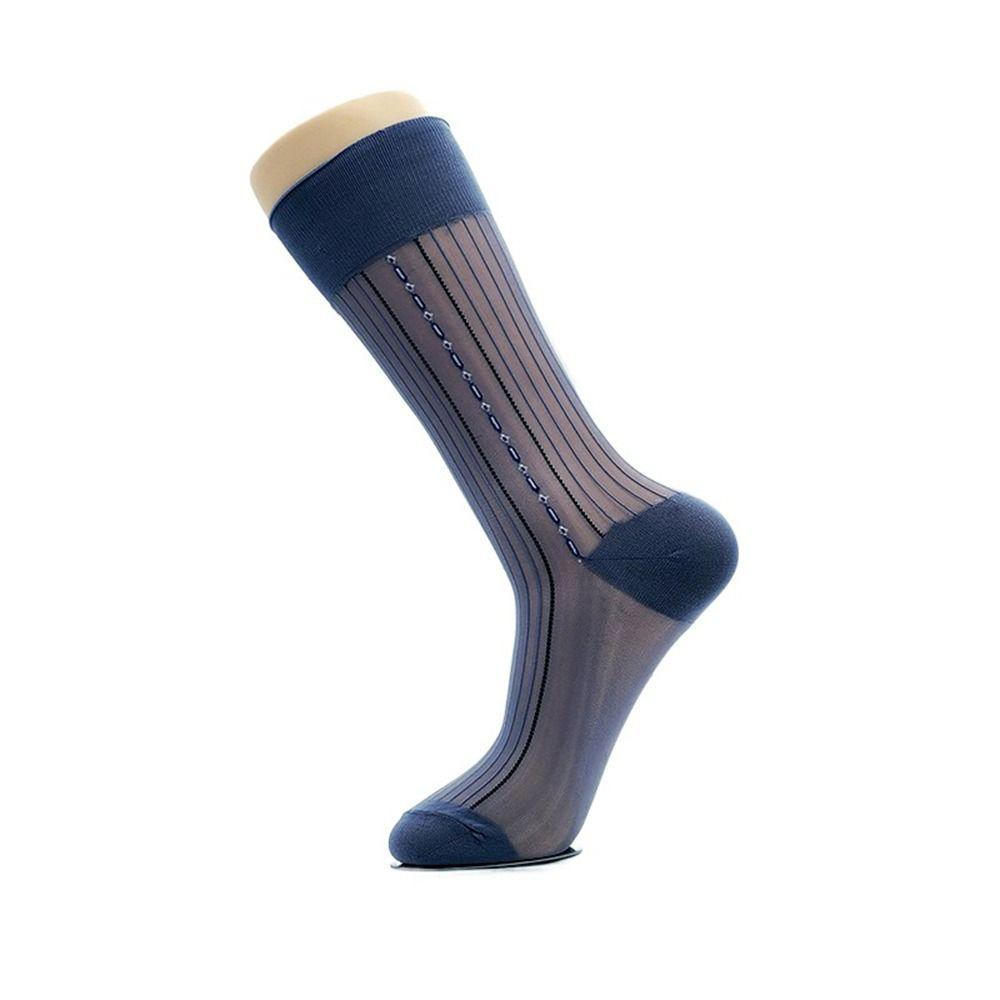 Loose For Husbands For Men Work Comfortable Male Hosiery Silk Socks Men Socks Middle Tube Socks