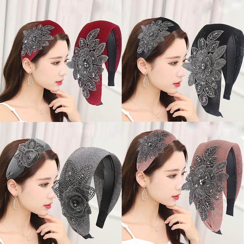 Широкополая шпилька нескользящая дышащая большая цветочная простая повязка на голову повязка для волос