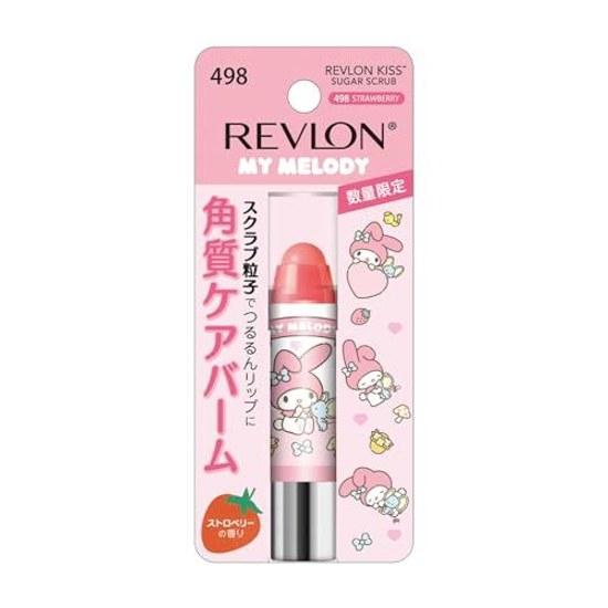 Revlon Kiss Sugar Scrub SANRIO My Melody 498 Strawberry Sweet Juicy Scent 2.6g Lip Balm Cream Care Lips Base