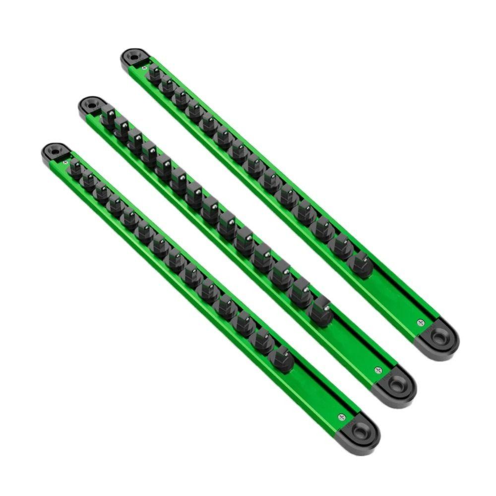 Adjustable Socket Storage Rack 1/4 3/8 1/2 Inch Socket Clip Rail Holder Magnetic Socket Organizer