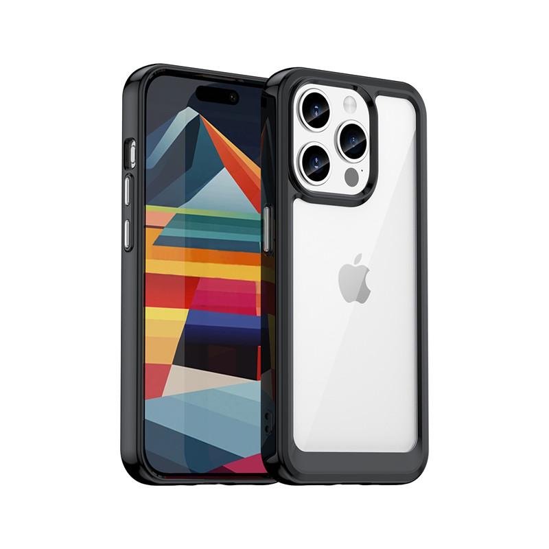 Чехол для iPhone 15 Pro Чехол для iPhone 15 Pro Цветной мягкий силиконовый прозрачный противоударный бампер для iPhone 15 Pro Max