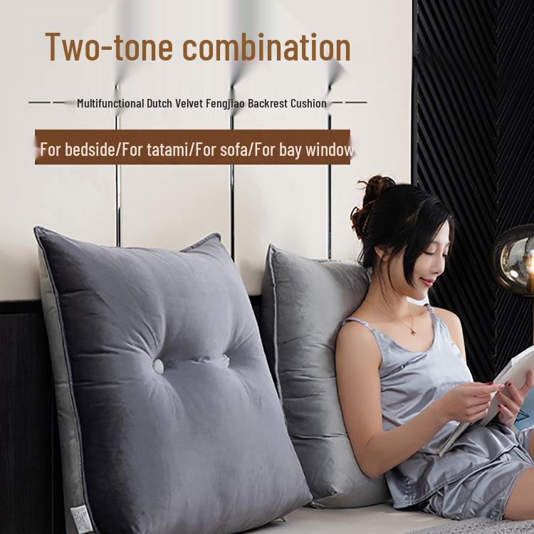 Треугольная мягкая подушка-подголовник для кровати - Съемная и моющаяся