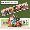 Игрушки Образовательные Игрушки Большие Деревянные Фигурки Животных Сенсорные Монтессори Сопоставление Форм Игры на Баланс и Штабелирование Мелкая Моторика Мышление Дети