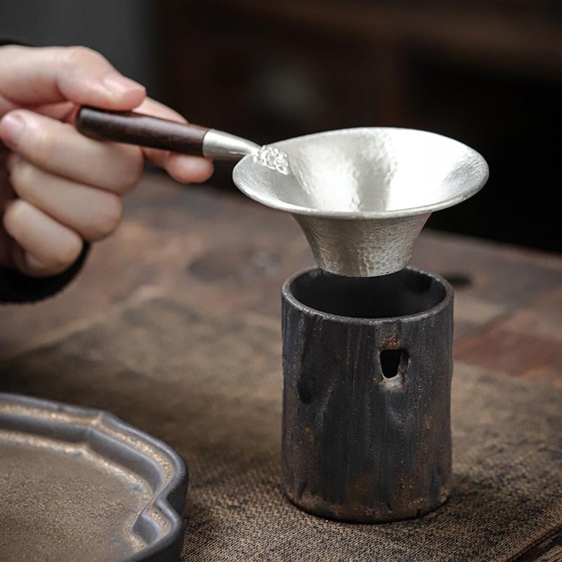 Чайное ситечко ручной работы, экран для фильтрации чая кунг-фу, аксессуары для чайного набора, боковой фильтр для чая из черного дерева