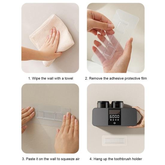 Перезаряжаемый держатель для зубных щеток с УФ-светом, цифровым дисплеем, большой емкостью, простой установкой, настенный органайзер для зубных щеток