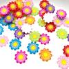20 pieces of 20mm colorful flower shaped Rhinestone flat back scrapbook suitable for DIY decoration, jewelry gift decoration