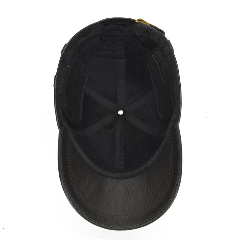 Мужские бейсболки из натуральной кожи, кепки Snapback из коровьей кожи, сохраняющие тепло, регулируемый размер