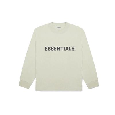 Fear of God Essentials Флисовый свитер с круглым вырезом и длинными рукавами, унисекс, шалфейно-зеленый, FOG-FW20-303