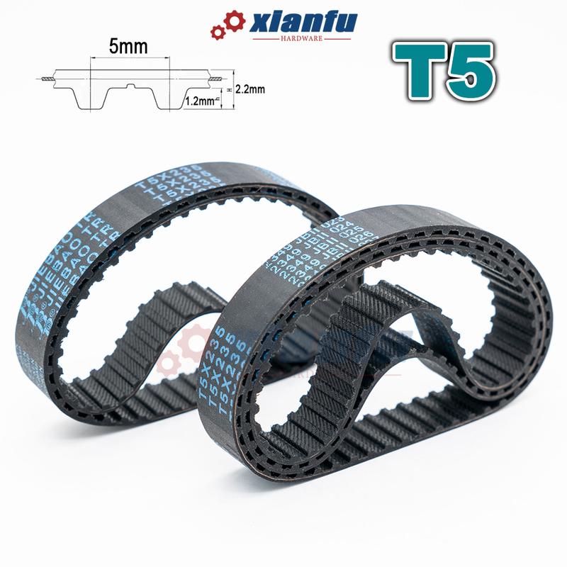 T5 Type Rubber Timing Belt Closed Loop Perimeter 280 285 290 295 300 305 310 315 320mm Transmission Width 6~40mm CNC Drive Belt