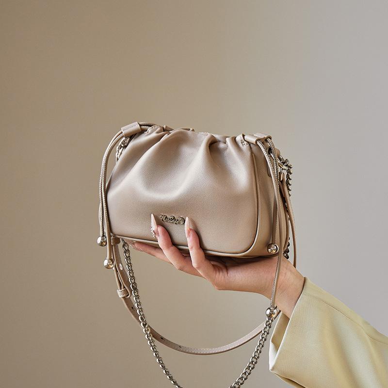 Qiao Lady Bag Women 2025 New Autumn Winter Crossbody Bag Women White Cloud Bag Chain Bag Underarm Genuine Leather Women Bag