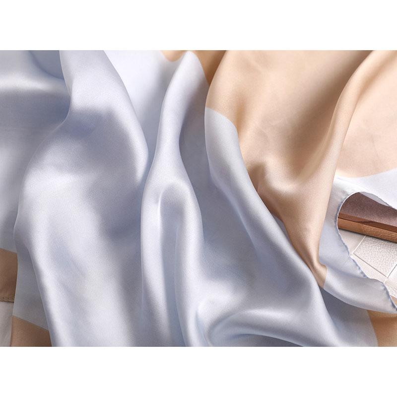 Осенний новый шарф, женский солнцезащитный шелковый шарф, модный теплый шелковый шарф