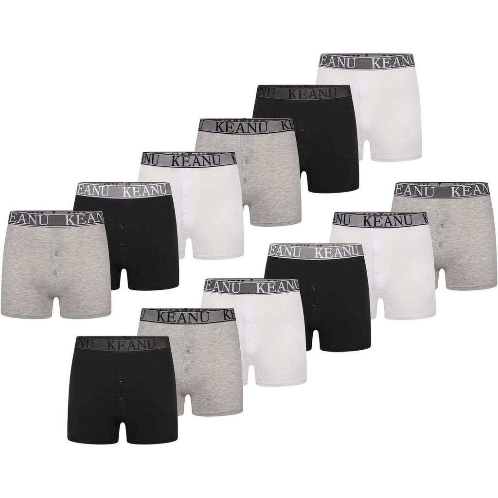 Keanu Men's Plain Boxer Shorts (Pack of 12)