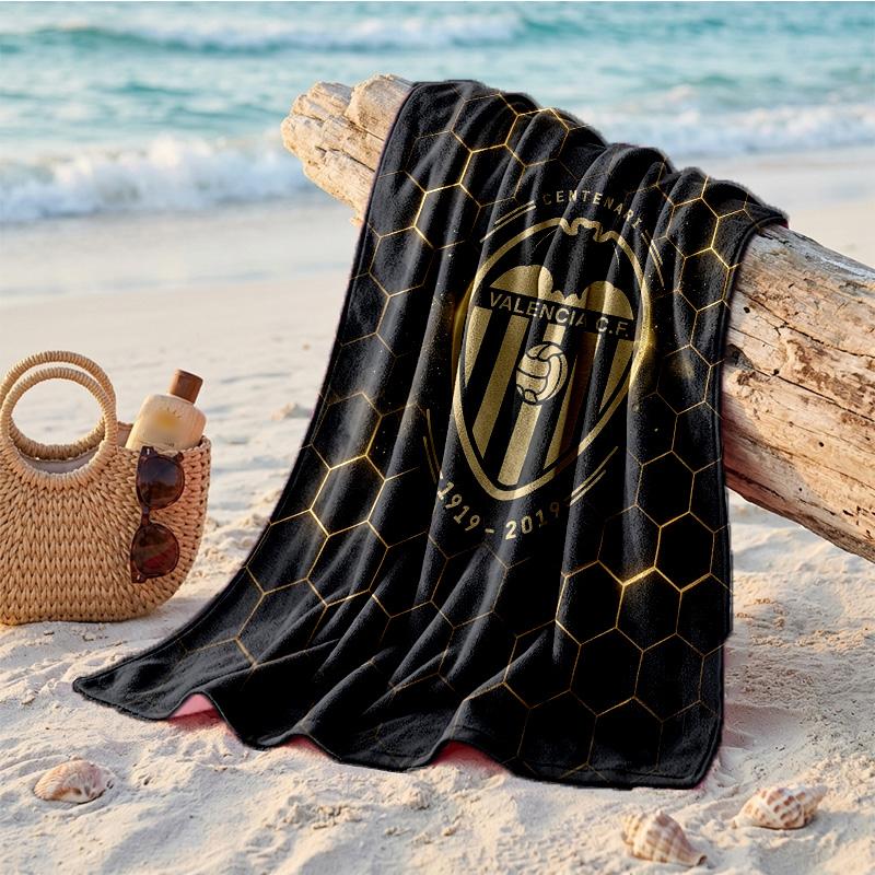 Valencia FC Print Microfiber Beach Towel Quick Dry Absorbent Large Towel For Beach Swimming Travel