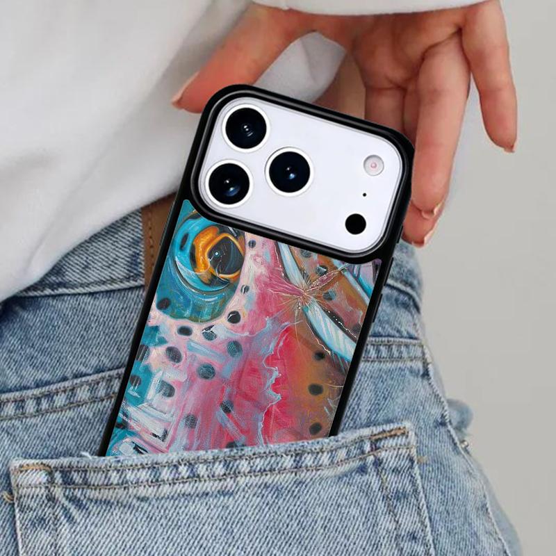 Rainbow Trout Fishing Skin Phone Case for iPhone 17ProMax 12 13 14 15 16e 17 Pro Max Plus Air Cover