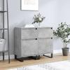 VidaXL Buffets 2 Pcs Concrete Grey 40x35x70 Cm Engineered Wood 831173