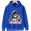 Roblox Детская Повседневная Спортивная Толстовка Весна Осень 3D Печать Игрового Персонажа Наряд для Мальчиков и Девочек