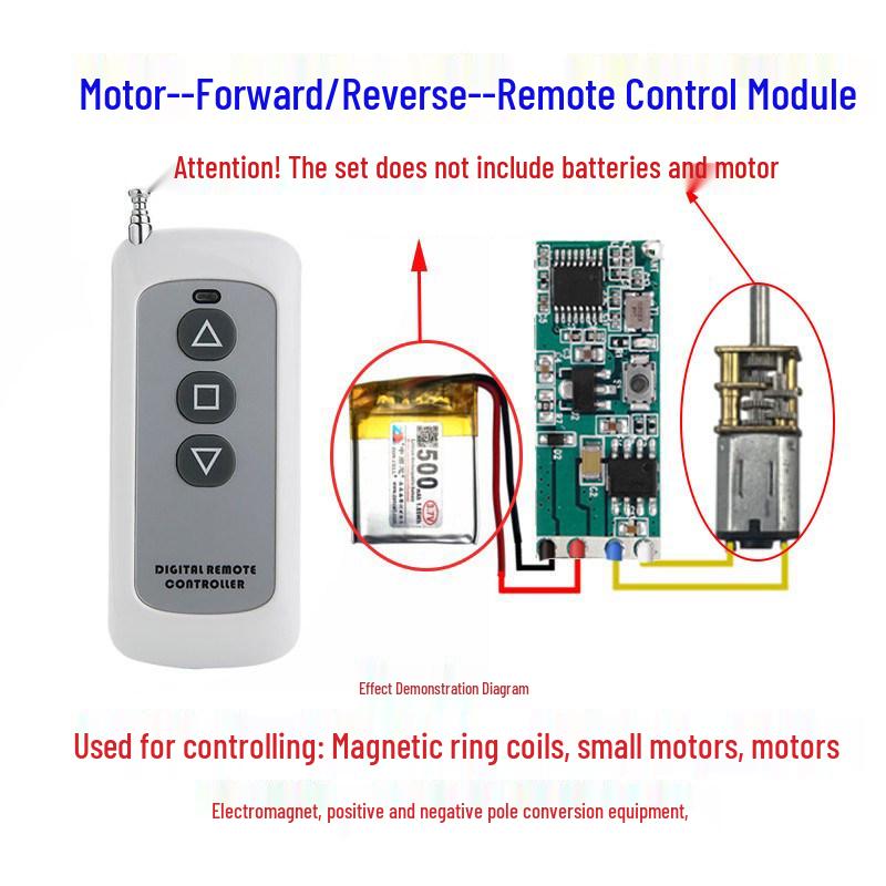 3V Wireless Remote Control DC Motor Forward-Reverse Module for Model Aircraft Toys