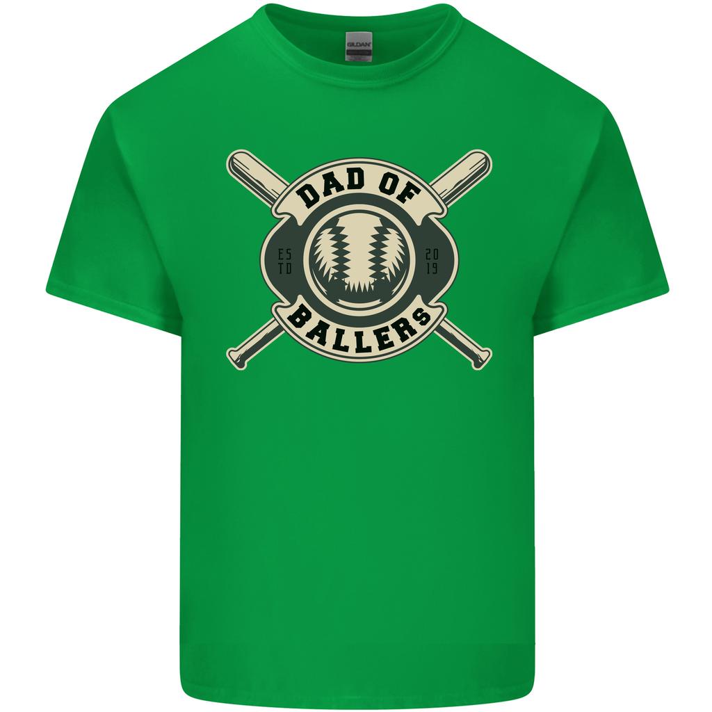 Baseball Dad of Ballers Funny Fathers Day Unisexs Light Cotton TShirt
