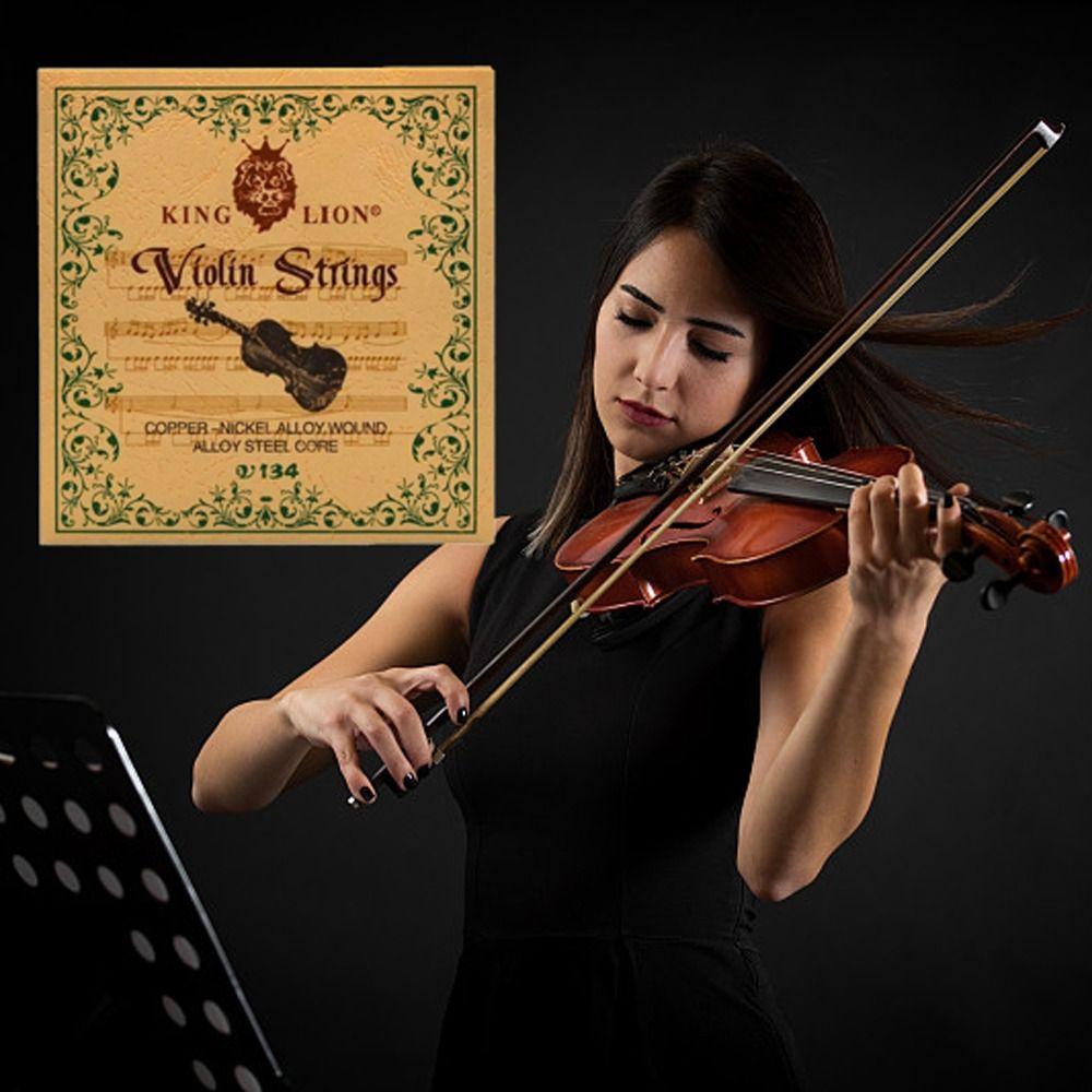 V134 King Lion Violin String White Copper Violin String Set Playing String Student