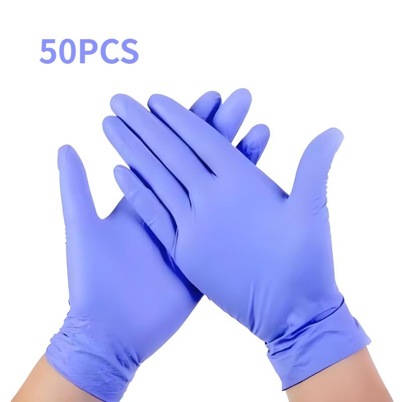 50/100 шт. фиолетовые одноразовые нитриловые перчатки для уборки кухни, татуировок, окрашивания волос, маникюра, водонепроницаемые бытовые чистящие средства