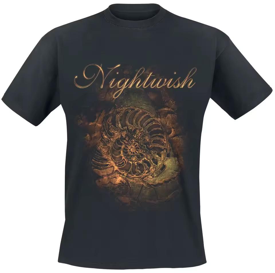 Nightwish Human Nature Ammonite Print T-shirt Men Women Symphonic Metal Band Unisex Short Sleeve Tee