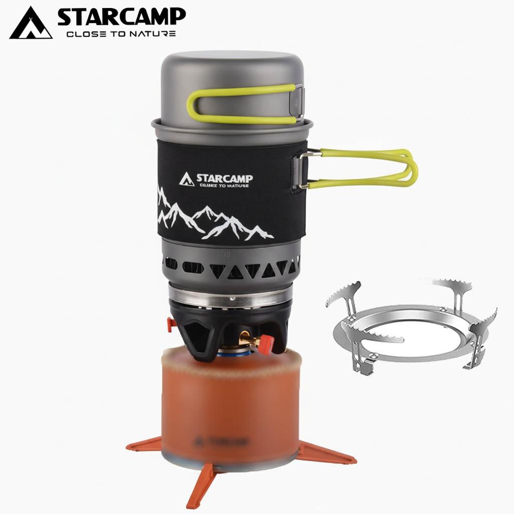 STARCAMP HX-CC02 Outdoor High Efficiency Heat Exchanger Pot 1000+500ml Picnic Heating Survival Burner Portable Camping Stove Gas