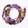 Natural Smoky Quartz Amethyst Rutile Quartz Beads Necklace 4-19 Mm 18" UB-8077 UB-8077