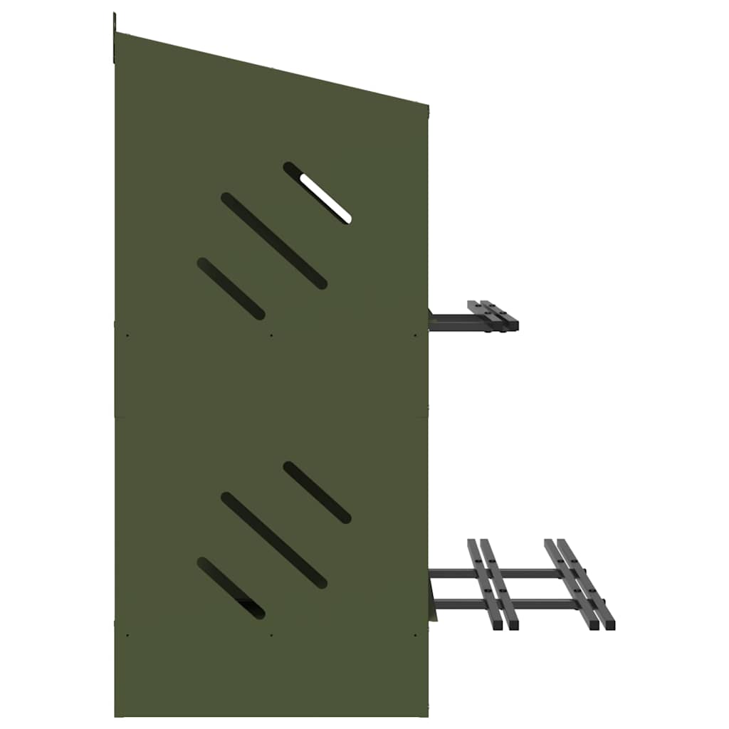 6 Compartment Chicken Nesting Box Olive Green Metal