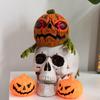 Halloween Pumpkin Shoulder Sitter Puppet Costume Accessory with Light Eyes Prank Decoration Prop for