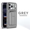 Detachable Card Bag Leather Case for iPhone 17 Pro Max Air 16 Plus 15 14 13 12 Magnetic Wireless Charging Lens Frame Stand Cover