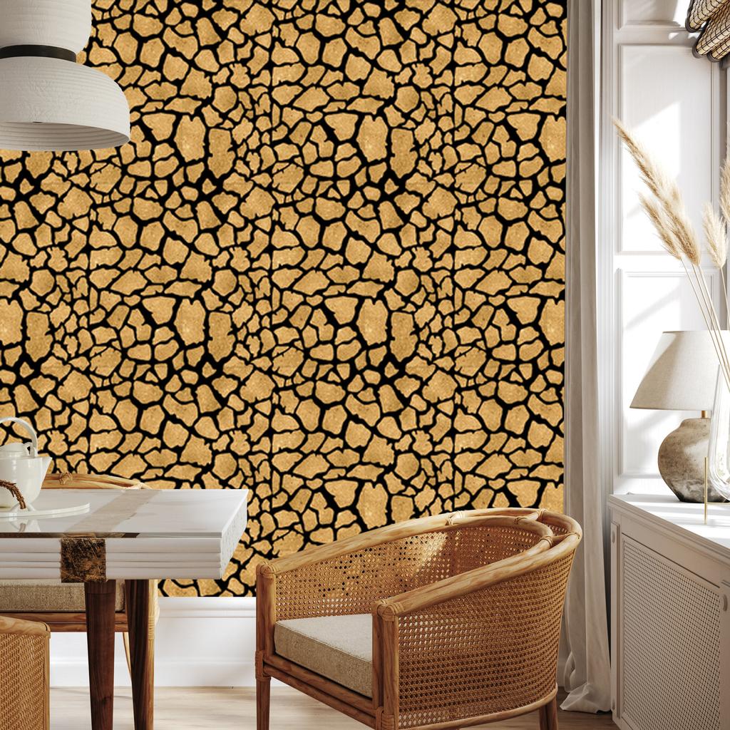 Gold Leather Wallpaper Gold and Ochre, Ochre Background for Living Room and Bedroom 50x1000