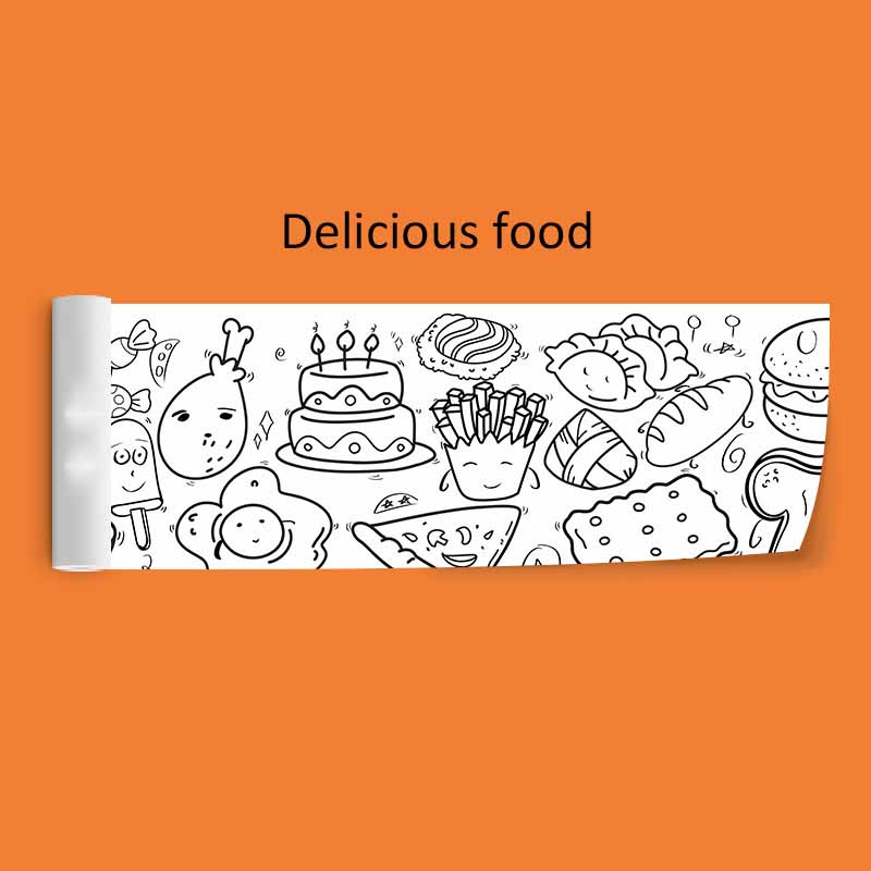 30*89 см детские граффити свитки очень длинные детский сад детские цветные рулоны инструмент для рисования бумажные развивающие игрушки