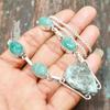 Republic Larimar Gemstone Handmade 925 Sterling Silver Necklace Jewelry For Gift