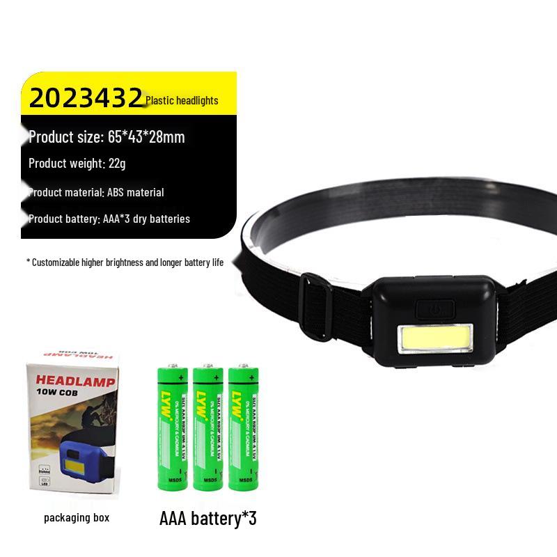 Светодиодный лазерный фонарь с двумя режимами света, перезаряжаемый налобный фонарь - Суперяркий, длительное время работы от аккумулятора, идеально подходит для ночной рыбалки