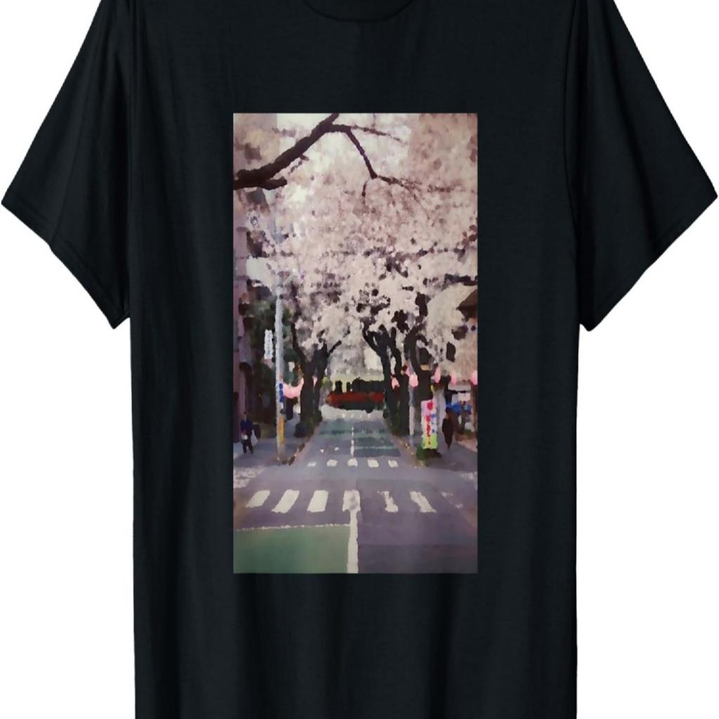 Street Art Photography Cherry Blossoms T-Shirt
